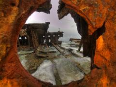 fraser maheno wreck window hdr